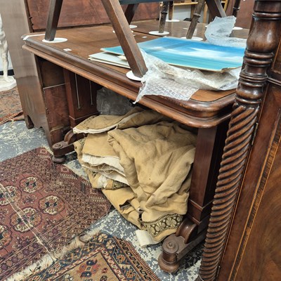 Lot 188 - A Victorian height-adjustable side table on...