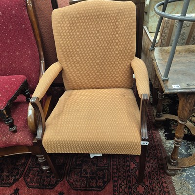 Lot 211 - A geogian style armchair.