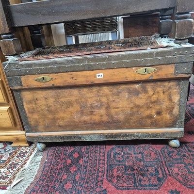 Lot 214 - A large cabin trunk.