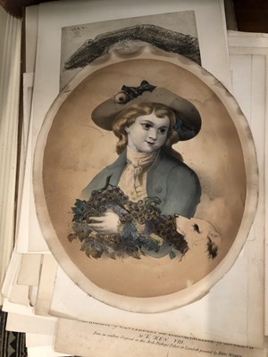 Lot 217 - A folio of antique engravings and other prints.