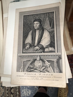 Lot 217 - A folio of antique engravings and other prints.