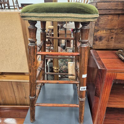 Lot 228 - An Edwardian stool.