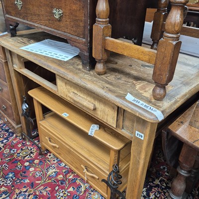 Lot 239 - An oak side table, an occasional table and...