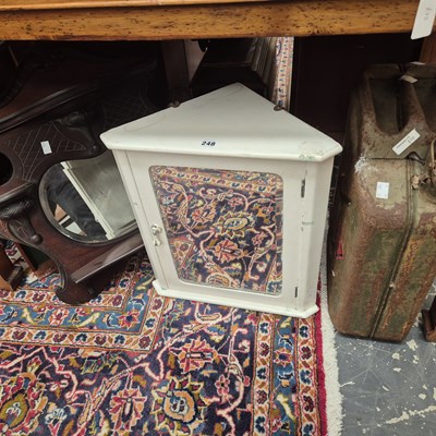 Lot 248 - A small corner cabinet, a jerry can, a mirror...