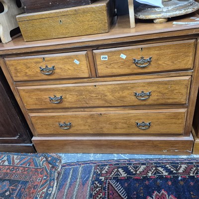 Lot 258 - An Edwardian chest of four drawers.