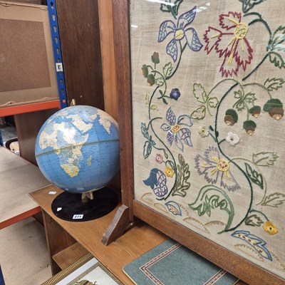 Lot 271 - A globe and firescreen.