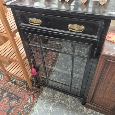 Lot 288 - A late Victorian music cabinet.  65 x 40 x 103...