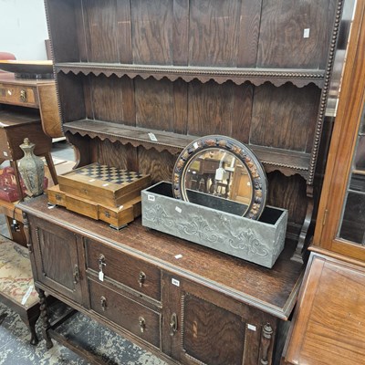 Lot 301 - An early 20th century oak dresser 137 x 48 x...