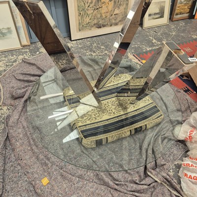 Lot 342 - An interesting midcentury glass and chrome...