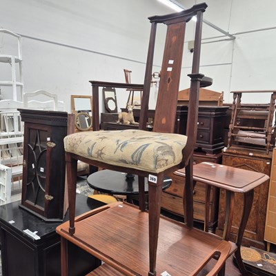 Lot 369 - An Edwardian inlaid arm chair