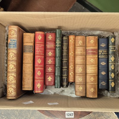 Lot 1246 - Twelve leather bound books