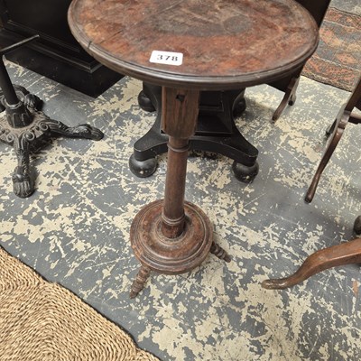 Lot 378 - A 19th century candle stand