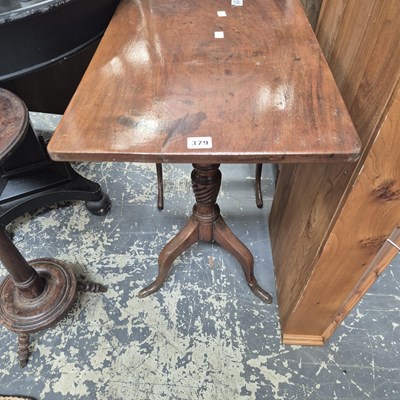 Lot 379 - A late Georgian tripod table and a mahogany...