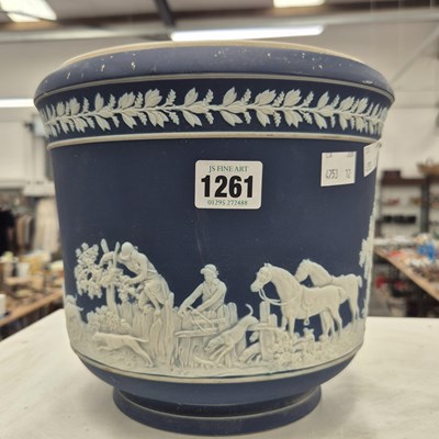 Lot 1261 - An Adams blue jasper planter
