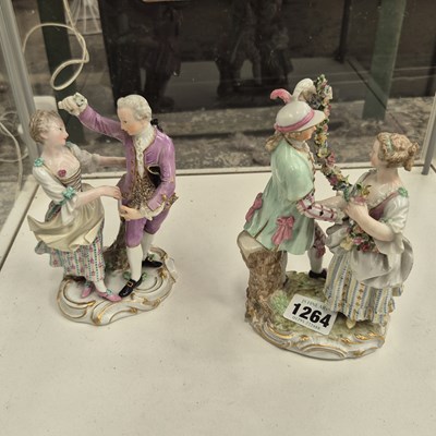 Lot 1264 - Two Marcolini Meisen groups of couples dancing