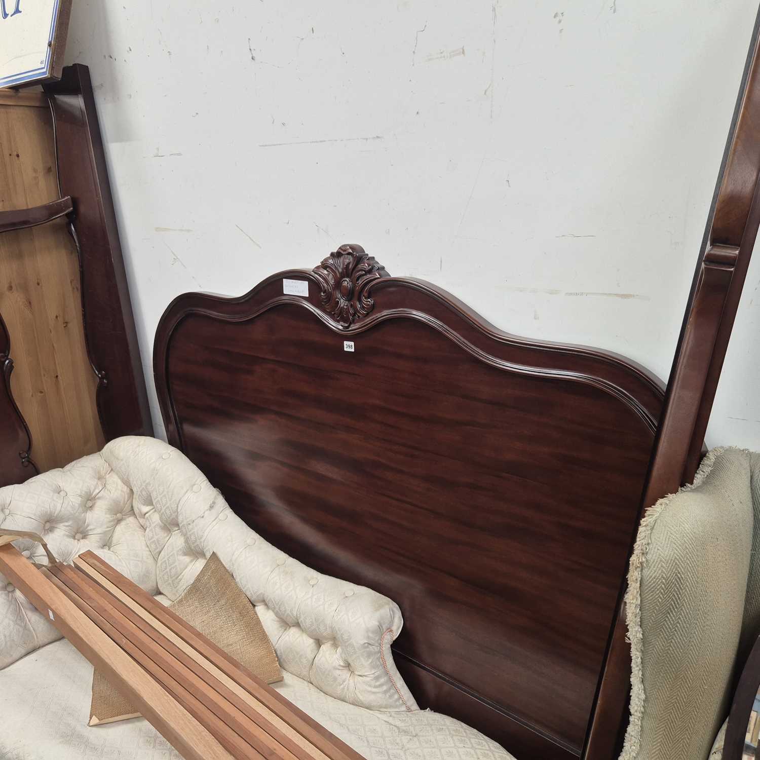 Lot 398 - A French-style mahogany double bed frame.