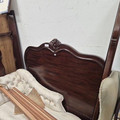 Lot 398 - A French-style mahogany double bed frame.