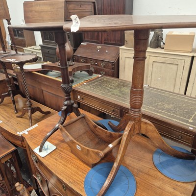 Lot 422 - A 19th century cheese coaster and two tripod...