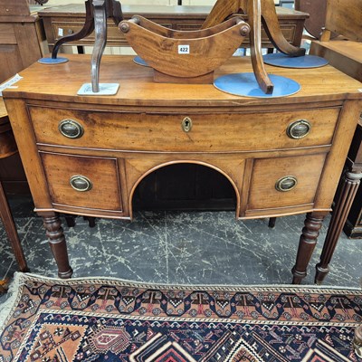 Lot 423 - An antique mahogany bow front......... 107 x...