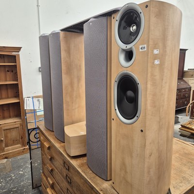 Lot 431 - A good quality set of KEF surround sound...