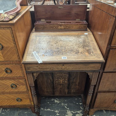 Lot 435 - An Edwardian rosewood small davenport desk 53...