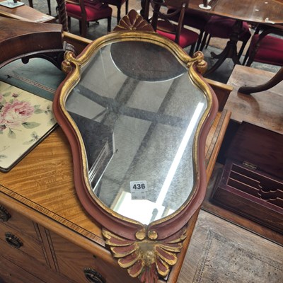 Lot 436 - A Georgian style small wall mirror