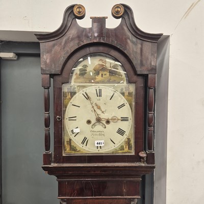 Lot 441 - A Georgian oak cased 8-day longcase clock