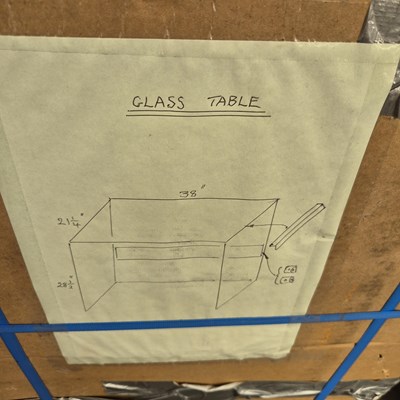 Lot 448 - A "contour" glass desk by Hygena