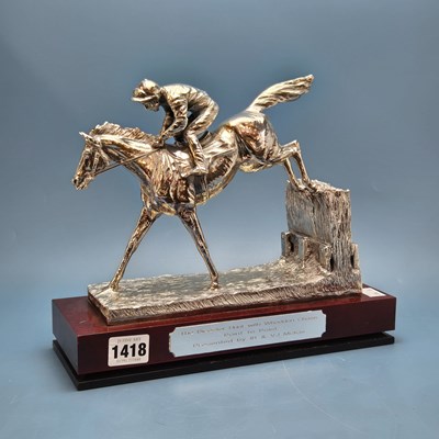 Lot 1418 - A silver point to point trophy by Camelot...