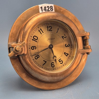 Lot 1428 - A Jaeger Le Coultre timepiece in a marine...