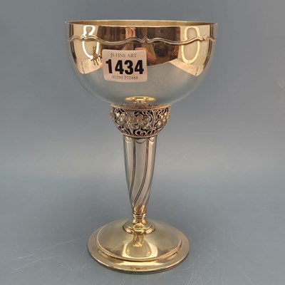 Lot 1434 - A silver standing cup by Mappin and Webb,...