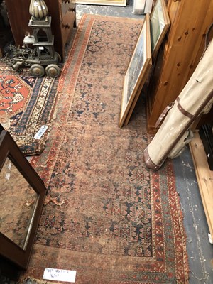 Lot 1641 - An antique Persian tribal runner, 390 x 109cms...