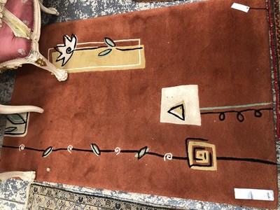Lot 1644 - An Indian rug of contemporary design, 180 x...