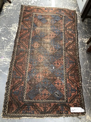 Lot 1659 - An antique Belouch rug, 161 x 90cms