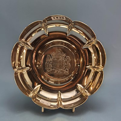 Lot 1438 - A silver jubilee commemorative silver bowl,...