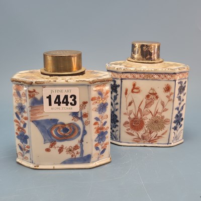 Lot 1443 - Two Chinese 18th century Imari palette tea...