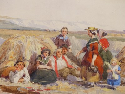 Lot 1451 - John Absolon (1815-1895), harvesters resting...