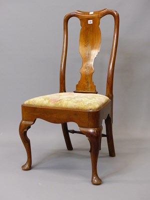 Lot 1467 - An 18th century mahogany chair with a baluster...