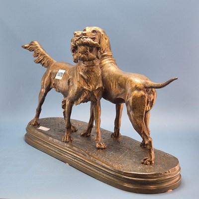 Lot 1470 - An early 20th century gilt bronzed grey metal...