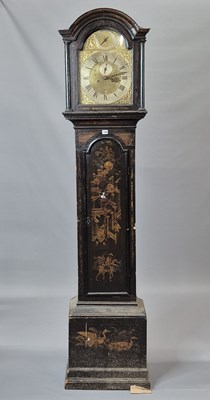 Lot 1496 - A black lacquer and gilt Chinoiserie long...