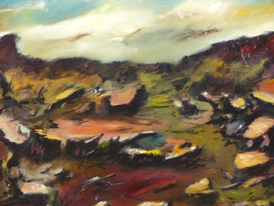 Lot 1502 - 20th century school, an abstract stormy...