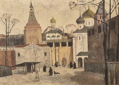 Lot 1504 - Thomas Swimmer (1932-83), ARR, a courtyard...