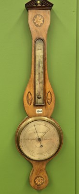 Lot 1544 - A shell and rosette marquetried mahogany...