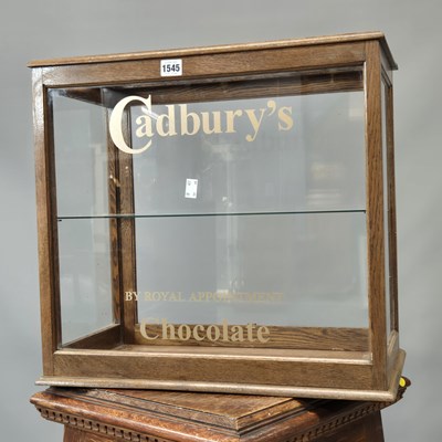 Lot 1545 - A glazed table top display cabinet later...