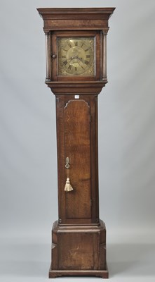 Lot 1560 - A 19th century oak long cased clock, the 31 x...