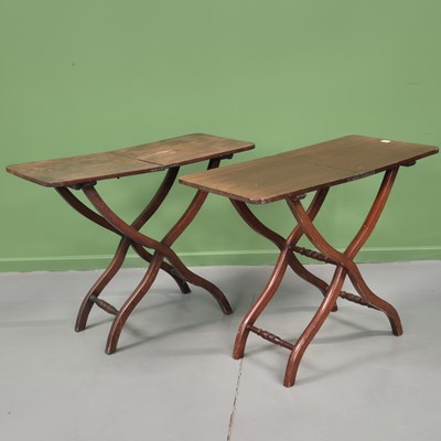 Lot 164 - A near pair of Victorian mahogany folding...