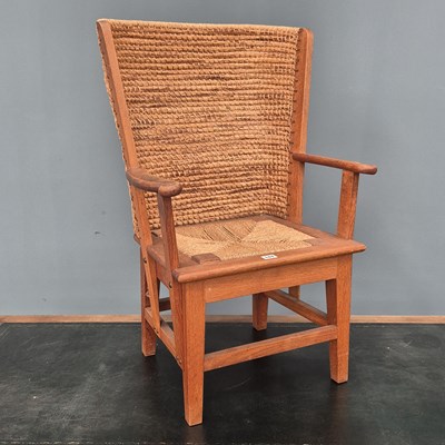 Lot 107 - An Orkney mid-20th Century child's chair, rush...