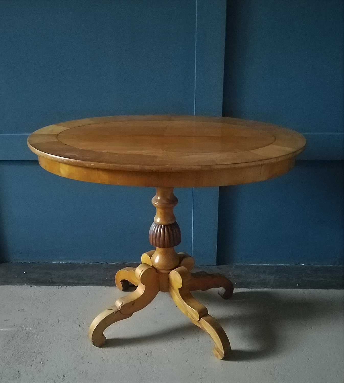 Lot 94 - A Swedish Biedermeier inlaid birch centre...