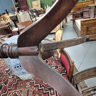 Lot 85 - A regency mahogany candle/lamp table. H 74 W...