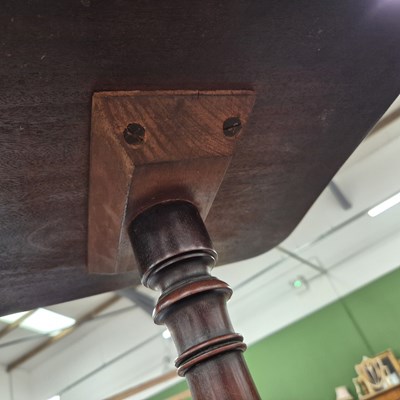 Lot 85 - A regency mahogany candle/lamp table. H 74 W...